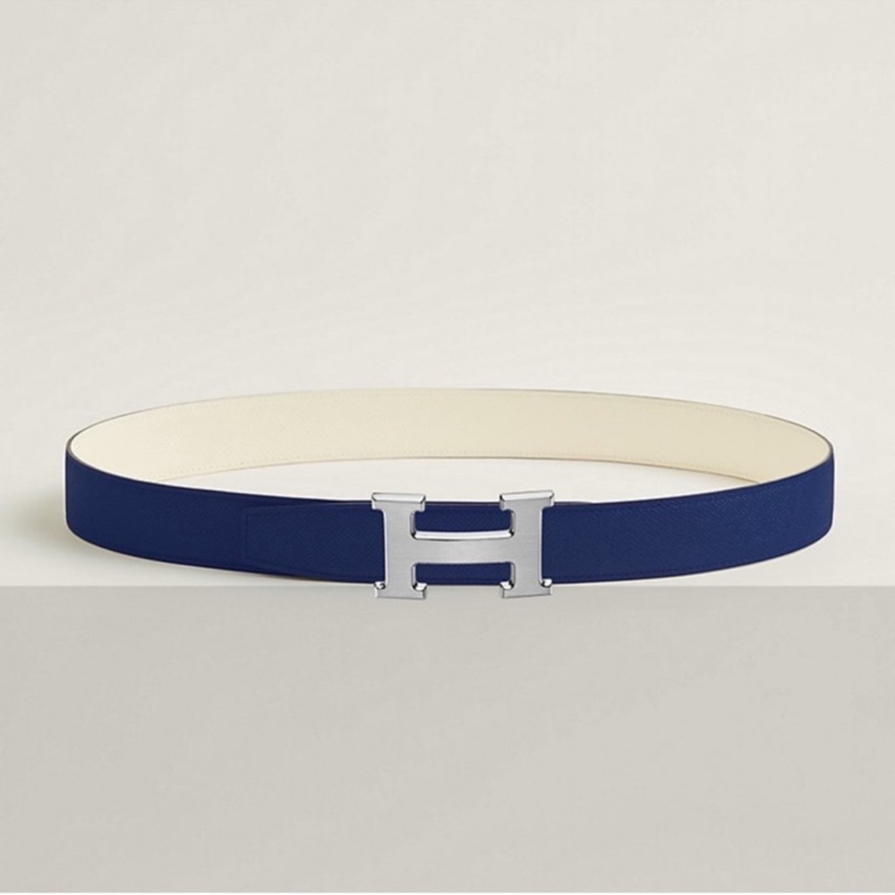 Hermes Silver Metal H double sided